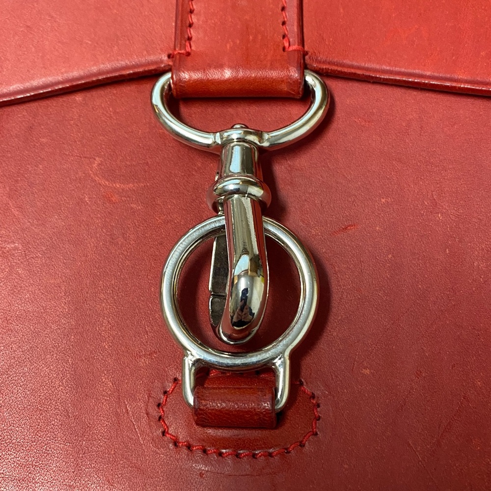 NWOT Dooney & Bourke ALTO RED Leather Messenger 15” x 10” x 4” Made in Italy🇮🇹 - Picture 7 of 16